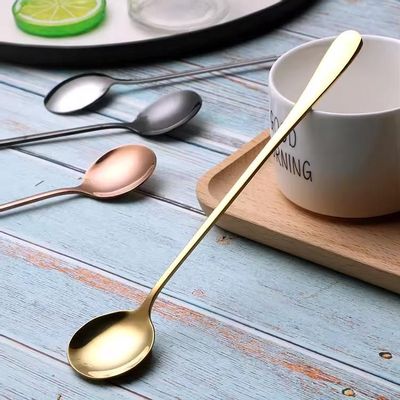 Tea and coffee accessories - Long round spoon - Coffee, Tea, Ice Cream or Dessert - 4 colors - SOSTRAW & SMARTTHINGS