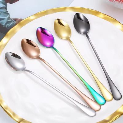 Tea and coffee accessories - Long pointed spoon - Coffee, Tea, Ice Cream or Dessert - 4 colors - SOSTRAW & SMARTTHINGS