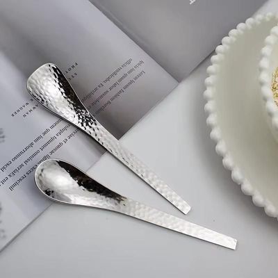 Tea and coffee accessories - Rounded Hammered Spoon - Tea, Coffee, Dessert - 4 colors - SOSTRAW & SMARTTHINGS