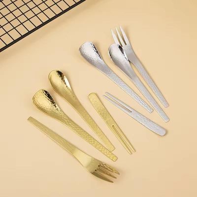 Tea and coffee accessories - Straight Hammered Spoon - Tea, Coffee, Dessert - 4 colors - SOSTRAW & SMARTTHINGS