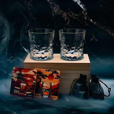 Gifts - Japanese glass - AJI325 - Gift box, coasters and ice cubes - SOSTRAW & SMARTTHINGS
