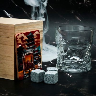 Gifts - Japanese glass - AJI325 - Gift box, coasters and ice cubes - SOSTRAW & SMARTTHINGS