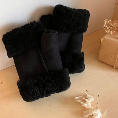 Leather goods - Sheepskin Mittens - MAISON THURET