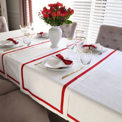 Nappes - La tapis de table Red Stripes 50x150 - ROSEBERRY HOME