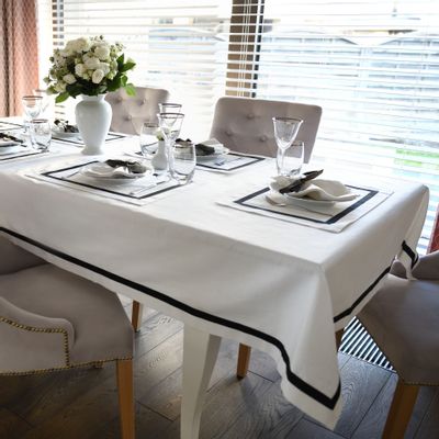 Nappes - Nappe de table Black Stripes - ROSEBERRY HOME