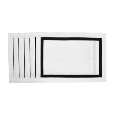 Table linen - Placemats Black Stripes - ROSEBERRY HOME