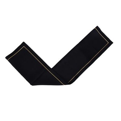 Table cloths - Runner Royal Black Goldenline 50x150 - ROSEBERRY HOME