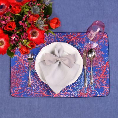 Linge de table textile - Sets de table Seaweed & Royal Blue - ROSEBERRY HOME