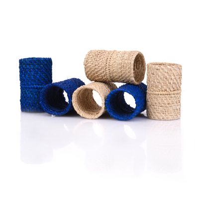 Serviettes - Serviette de tables  rings Blue & Beige Rings - ROSEBERRY HOME