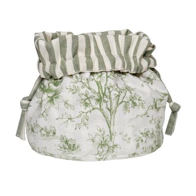 Boîtes de conservation - Sac à pain Toile de Jouy Green & Stripes - ROSEBERRY HOME