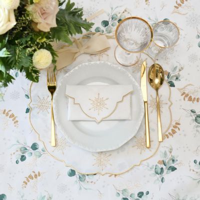 Table cloths - Tablecloth Very Jolly Christmas rounded 160 - ROSEBERRY HOME