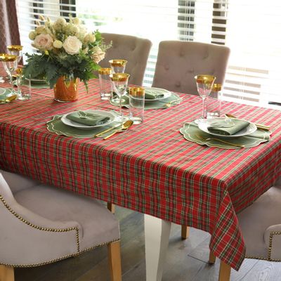 Table cloths - Tablecloth Red Tartan 130x200 - ROSEBERRY HOME