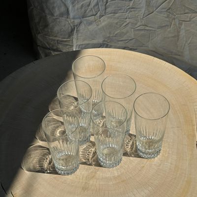 Glass - 6 large glass orangeade glasses - OFFICE OBJETS