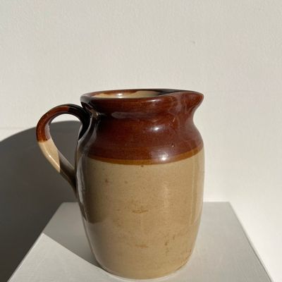 Carafes - Broc en grès Pearsons of Chesterfield bicolore Made in England H : 17cm - OFFICE OBJETS