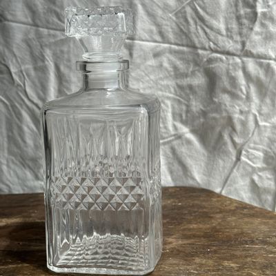 Carafes - Carafe à whisky frise pointes de diamant H23 - OFFICE OBJETS