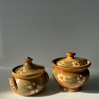 Pottery - Duo of small Provençal pots  - OFFICE OBJETS