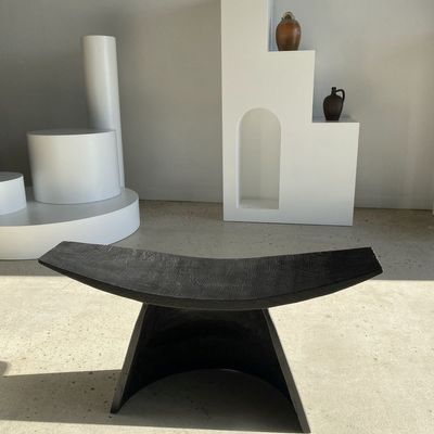 Armchairs - Minimal designer armchair in black wood - OFFICE OBJETS