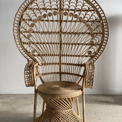 Armchairs - Emmanuelle armchair in peacock pattern rattan - OFFICE OBJETS