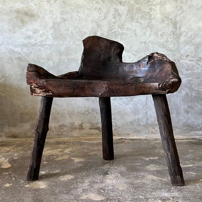 Armchairs - Brown organic solid teak armchair - OFFICE OBJETS