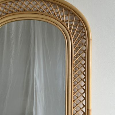 Mirrors - Large rattan full-length mirror with lattices H: 2m - OFFICE OBJETS