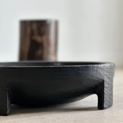 Objets de décoration - Grande coupe en manguier monoxyle noire D:40 H:12 - OFFICE OBJETS