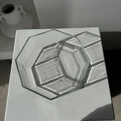 Plats et saladiers - Grande coupe en verre octogonale L17,5 - OFFICE OBJETS