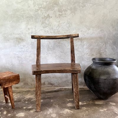 Armchairs - Large old teak chair or armchair H84 L60 - OFFICE OBJETS