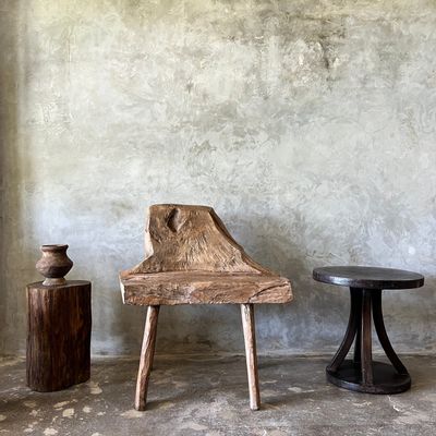 Autres tables  - Guéridon circulaire tripode à piètement central, coffee table 50x50x50 - OFFICE OBJETS