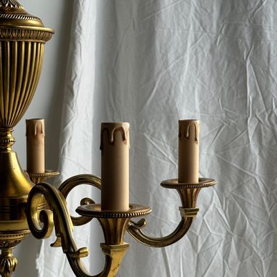 Suspensions - Lustre classique doré à 5 bras de lumière - OFFICE OBJETS