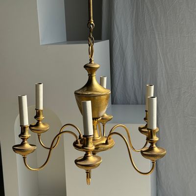 Suspensions - Lustre doré hollandais à 6 bras de lumière D50 - OFFICE OBJETS