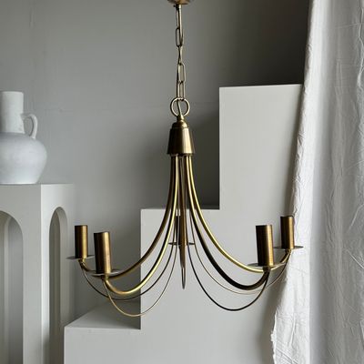 Suspensions - Lustre en métal moderne à 5 bras de lumière - OFFICE OBJETS