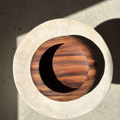 Objets de décoration - Moyen bol ou coupe en teck monoxyle D:25,5 - OFFICE OBJETS