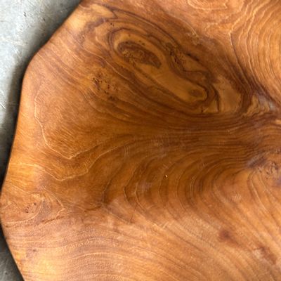 Suspensions - Moyenne suspension en feuille de teck ondulée (Medium D:50 H:20) - OFFICE OBJETS