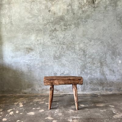 Benches - Small organic bench in blond Asian teak quadripod - Enam - OFFICE OBJETS