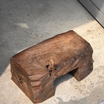 Stools - Small stool stool in solid old organic teak - OFFICE OBJETS