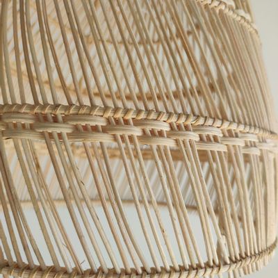 Hanging lights - Small bell-shaped rattan pendant or lampshade - OFFICE OBJETS