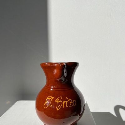 Carafes - El Brizo brown ceramic pitcher H:17cm - OFFICE OBJETS