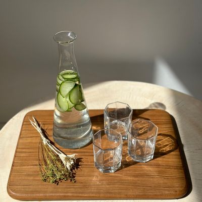 Kitchen utensils - Cutting or presentation board in rectangular monoxyl teak with rounded edges L38.5cm - OFFICE OBJETS