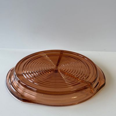 Plats et saladiers - Plat à compartiment en verre rose Rosaline - OFFICE OBJETS