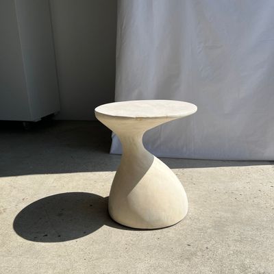 Night tables - Sexy Neck - End table in solid wood (monoxyle) organic shape white color - OFFICE OBJETS