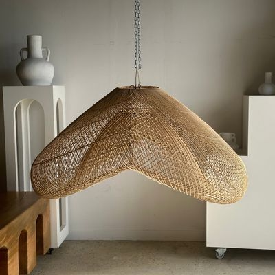 Hanging lights - Suspension or rattan lampshade in the shape of a cloud or flattened bubble D: 120 - OFFICE OBJETS