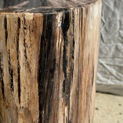 Other tables - Multicolored petrified wood side table H:45 D:22-23 - OFFICE OBJETS