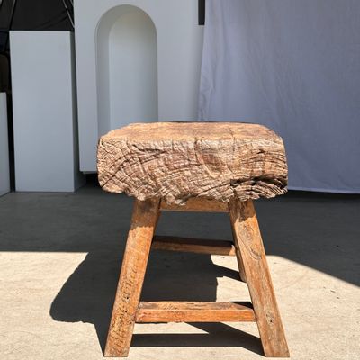 Stools - Stool or side table in solid Asian teak - OFFICE OBJETS