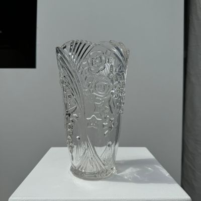 Vases - Glass vase with stylized flower pattern - OFFICE OBJETS