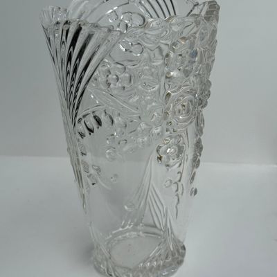 Vases - Vase en verre à motif de fleurs stylisées - OFFICE OBJETS