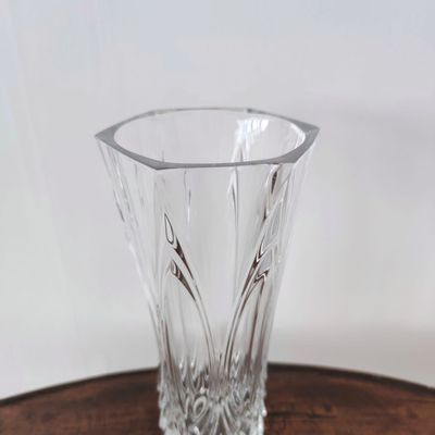 Vases - Blown glass vase, polygonal edge, H: 24cm. - OFFICE OBJETS