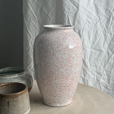 Vases - West Germany speckled pink vase H20 - OFFICE OBJETS