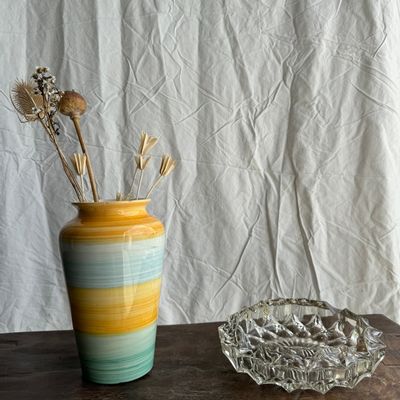 Vases - Vase années 90 vert, jaune, bleu - OFFICE OBJETS