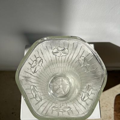 Vases - Vase vintage en verre à motifs floraux H:22cm - OFFICE OBJETS