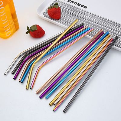 Kitchen utensils - Classic reusable straw - Curved/Stainless Steel - 6 colors - SOSTRAW & SMARTTHINGS